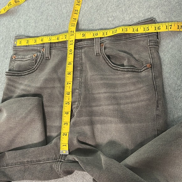 Levis Ribcage Straight Ankle Jeans Size 31 Capsule Gray Academia Preppy Grunge - Picture 7 of 13